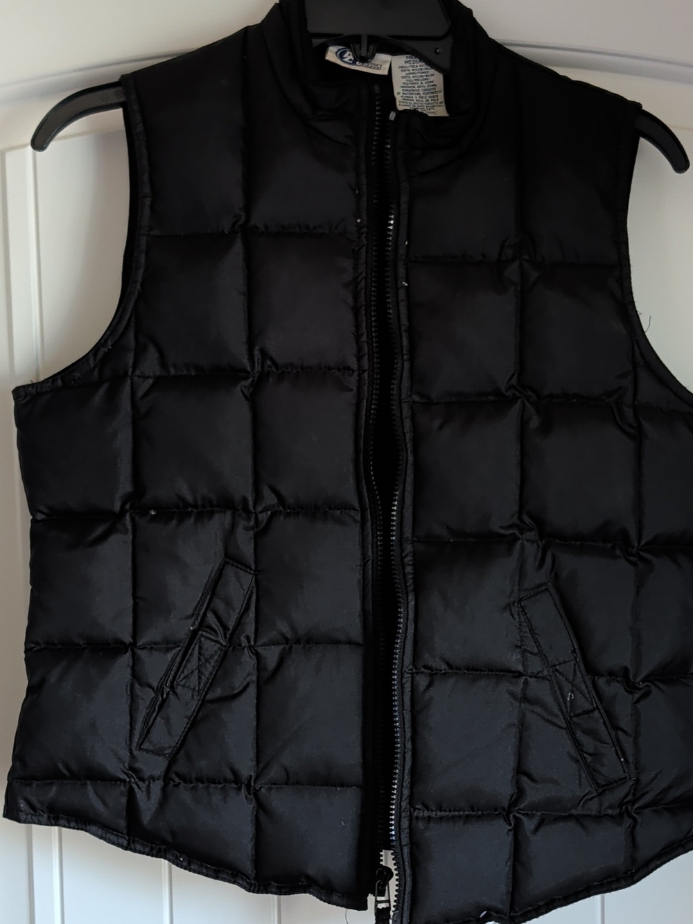 Arizona Black Quilted Feather Puffer Vest for Women